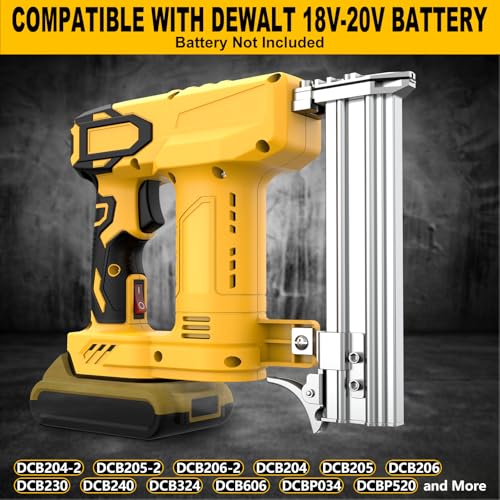 BROVR 18 Gauge Cordless Brad Nailer & Staple Gun for Dewalt 20V Battery (Not Included), 2 in 1 Nail Gun/Staple Gun Battery Powered with 2000 Nails, Drives up to 1-1/4in Nails & Crown 7/8in Staples