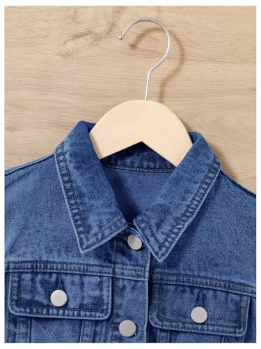 Image of SweatyRocks Girl's Denim Vest Button Down Sleeveless Jean Jacket Outerwear with Pockets