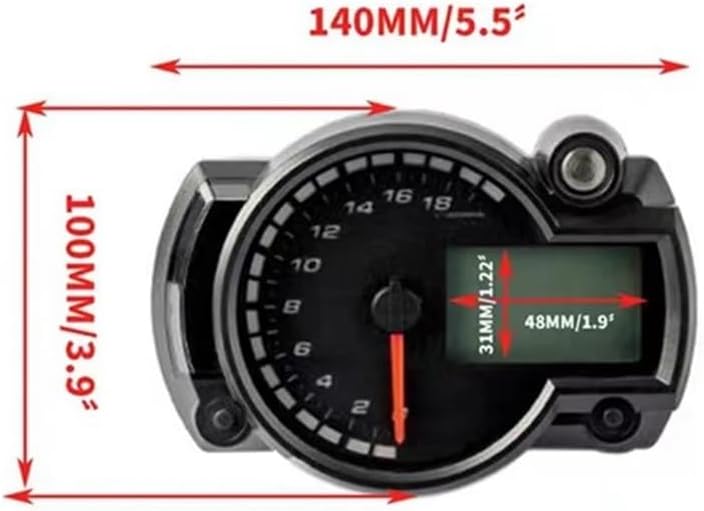 Motorcycle Speedometer Gauge 7 Colors Digital Universal Tachometer Motorcycle Odometer Meter 1800RPM Motorbike Moto Dashboard Motorcycle