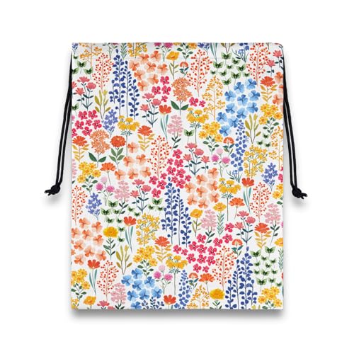Image of Grip Bags for Gymnasts Plant Flowers Small Drawstring Gym Storage Pouch for Gymnasts