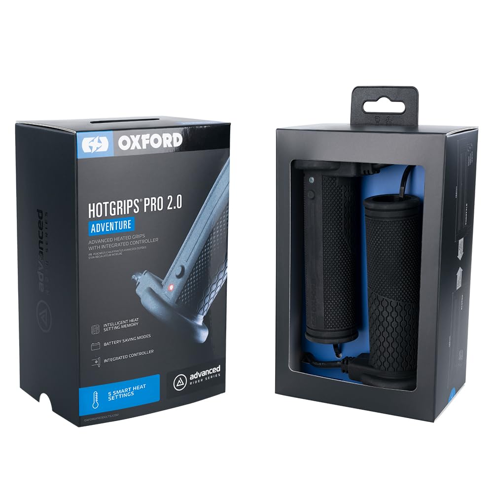 HotGrips Pro 2.0 (zintegrowane), podgrzewane uchwyty na kierownicę do zimnej temperatury, na zimę, do jazdy motocyklem