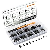 【Mit Aufbewahrungsbox】Laptop Schrauben Sortiment Kit kommt mit einer transparenten Kunststoff-Box mit getrennten Fächern für einfache Aufbewahrung von Schrauben verschiedener Größen.Komplett mit 30 Stück Kabelbindern, einem Schraubendreher und einer kleinen Bürste.
