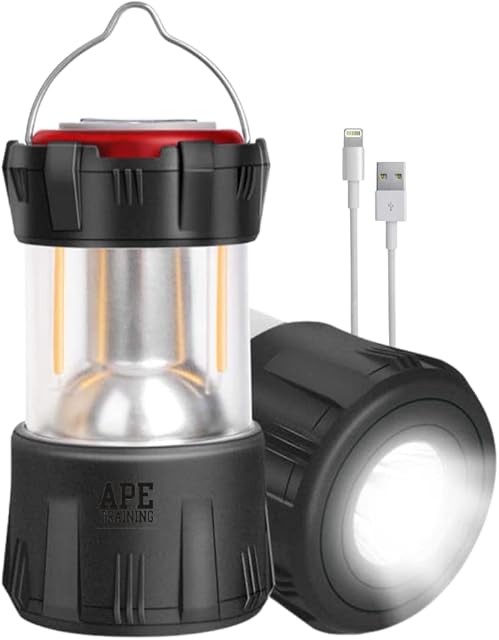APE Training Rechargeable Light with 2000mAh Powerbank, 9 Light Modes, Ultra Bright LED Torch Tent Light, 10+ Hrs Battery Life for Camping Equipment and Emergency Light