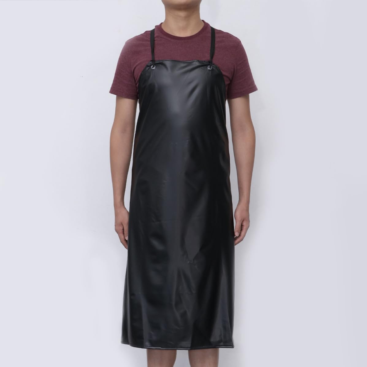 Operitacx 6 Pièces Tablier Imperméable Cuisine en Pvc Noir, Résistant