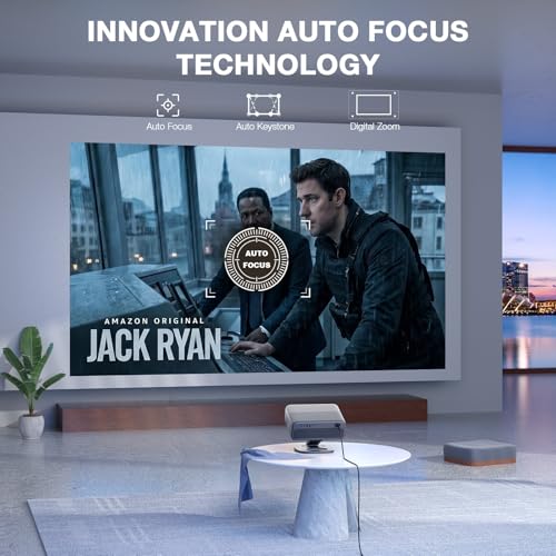 5000ANSI & 3D Dolby Audio 4K Projector with WiFi and Bluetooth, Auto Focus - image 3