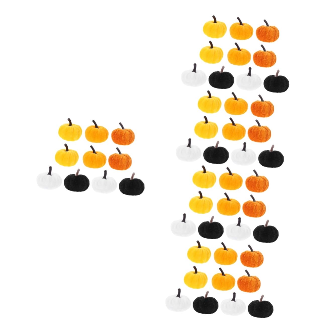 TOPBATHY 50 Stück Flanell-Kürbis Kleiner Herbstkürbis herbstliche Dekoration Halloween Dekoration Halloween- Autumn Decor Plüsch gefälschter lebensechter Stoff