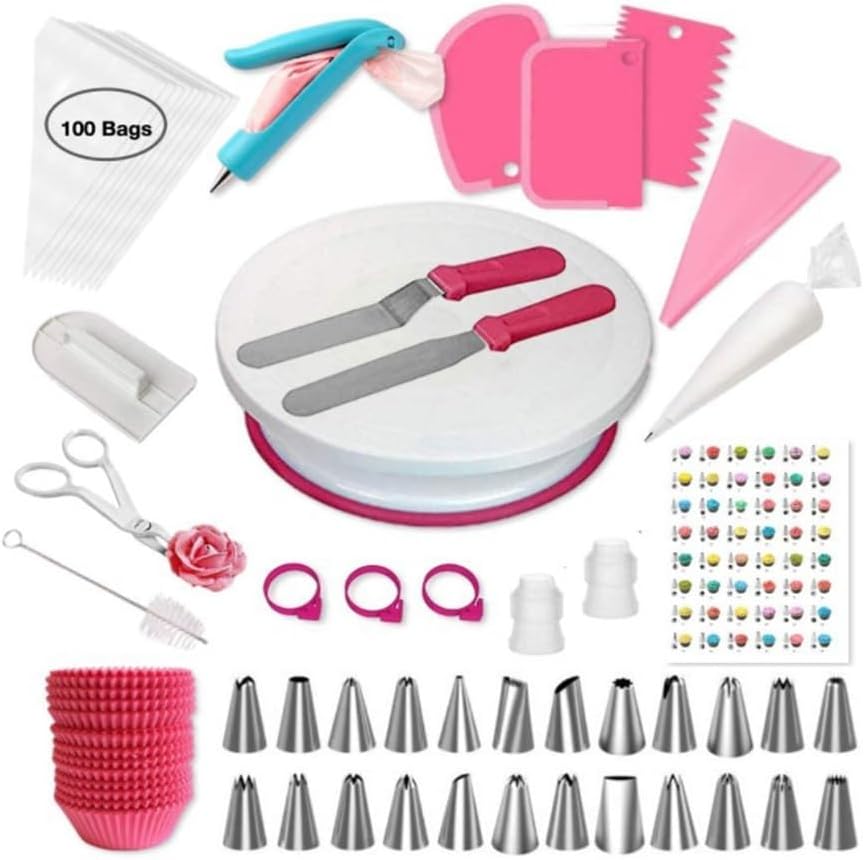 200 Piece Cake Baking Tool Set Turntable Mounted Mouth