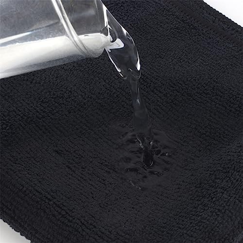 Serviette microfibre noire de coiffure de beauté et spa haute résistance - 5