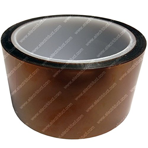 Image of Electriduct 2 inch Heat Resistant Tape 1 Mil High Temperature Sublimation Transfer Polyimidie Film with Silicone Adhesive - 36 Yards (3 Rolls)