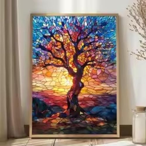 Tableau Arbre de Vie abstrait multicolore pour la déco du salon - 4
