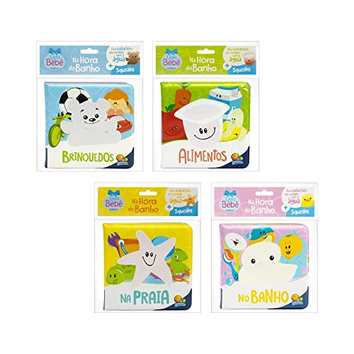 Combo Na Hora do Banho. 4 Livros Macios e Seguros