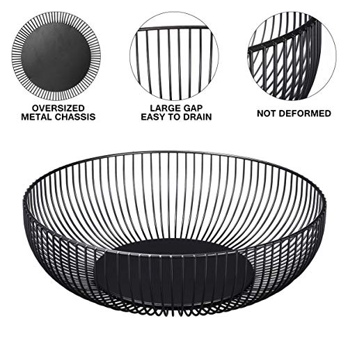 BESPORTBLE Cesta de arame de frutas de ferro arte tigela para lanche e frutas vegetais para decoraçã