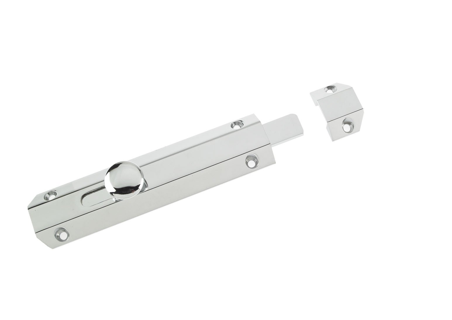 ZAB100BCP 150mm Polished Chrome Heavy Duty Surface Bolt