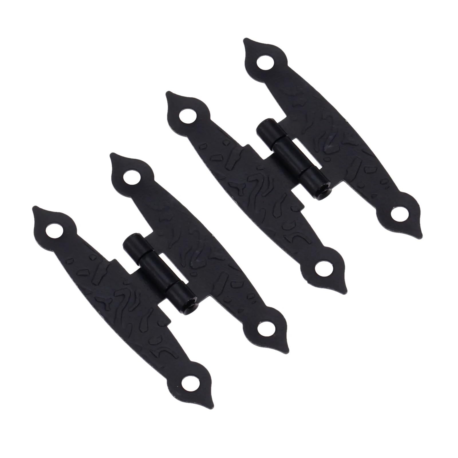 Charnière en H noire 65x33mm pour sublimer les finitions d'un coffre de rangement
