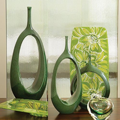 Global Views Open Oval Ring Vase Emerald Large
