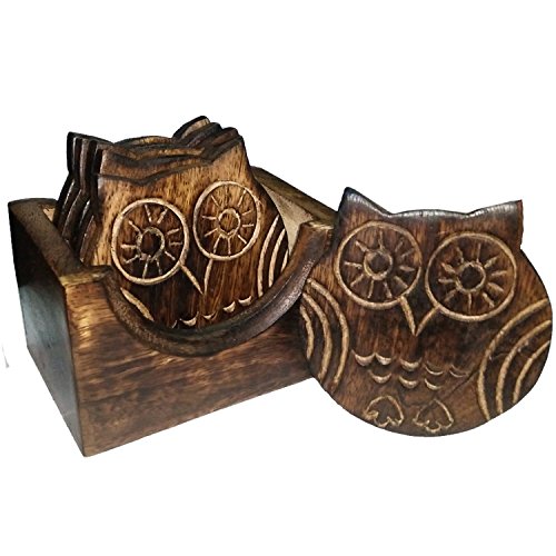 edivine Juego de 6 Big ojos de madera té posavasos/para regalo de Navidad/regalo para lovely hermana en Rakhi Cover