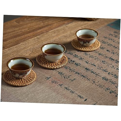 Chemin de table zen pour thé nappe rétro coton lin cuisine - 8