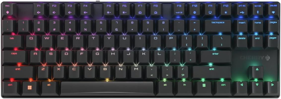Cherry MX 8.2 TKL Wireless Mechanical Gaming Keyboard. (Black, MX2A RED Switch)