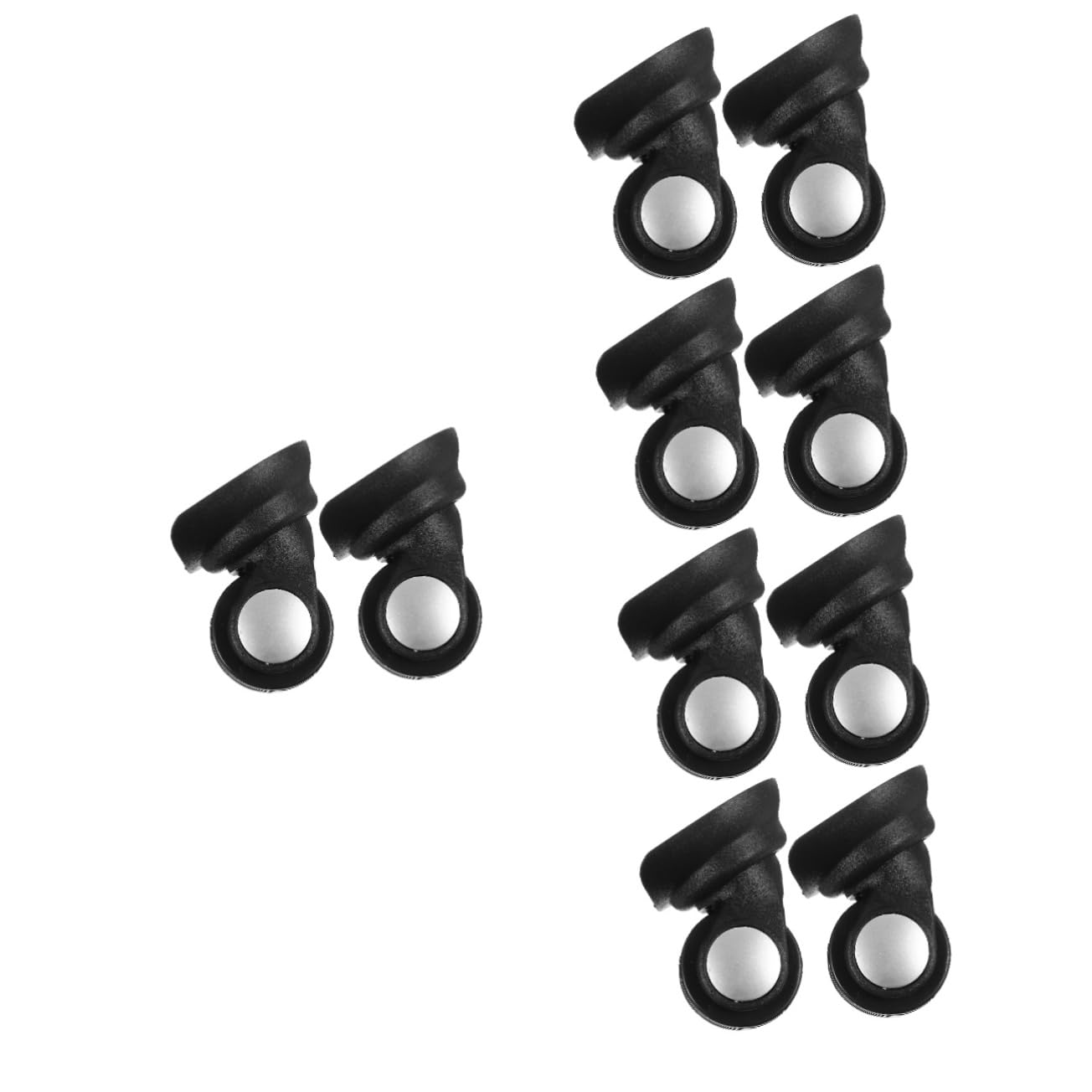 LIFKOME 5 Set Di Ruote Di Ricambio Per Valigie Ruote Girevoli in Plastica Per Bagagli Ruote Di Ricambio Per Bagagli Nere Set Da 2 Pezzi*5