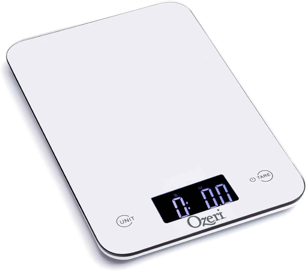 OzeriTouch Professional Digital Kitchen Scale (12 lb Edition), Tempered Glass