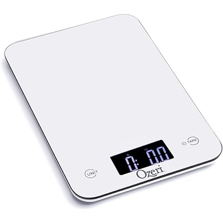 Ozeri Touch Professional Tempered Glass Digital Kitchen Scale, White