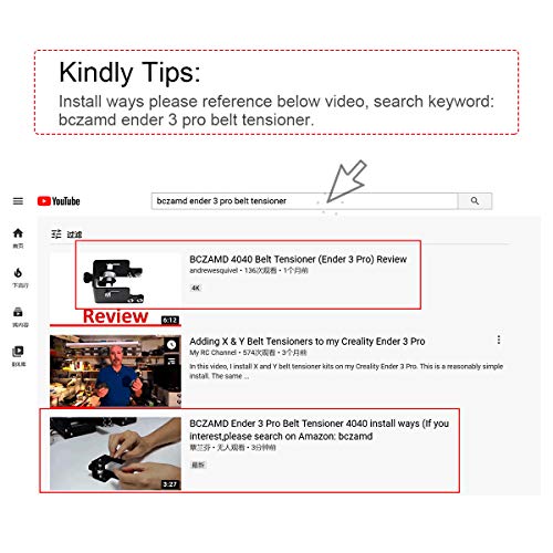 Bczamd Imdinnogo Upgraded 3D Printer Parts Adjustable Y-Axis Synchronous Belt Stretch Straighten Tensioner For Ender 3 Pro 3D Printer #TOP3