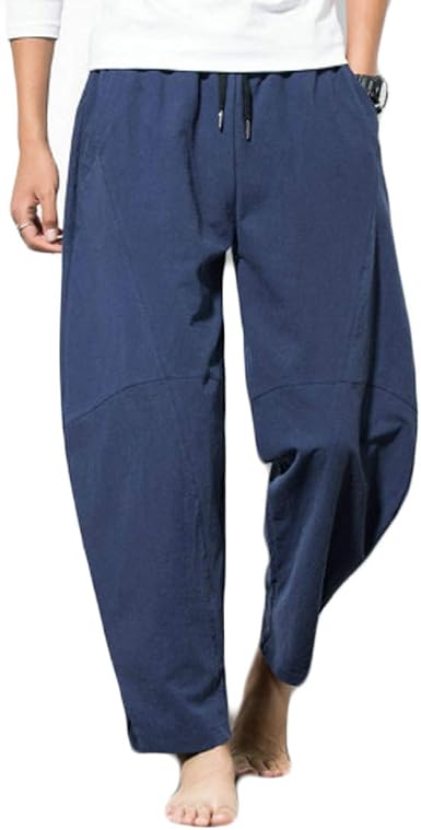 Aiweijia Pantalones Flojos de Harlan Four Seasons del Estilo Chino de los Hombres  Pantalones Flojos Kung Fu Yoga Globo Pantalones Anchos del Bolsillo de la  Pierna Ancha del Bolsillo Flojo: Amazon.es: Ropa
