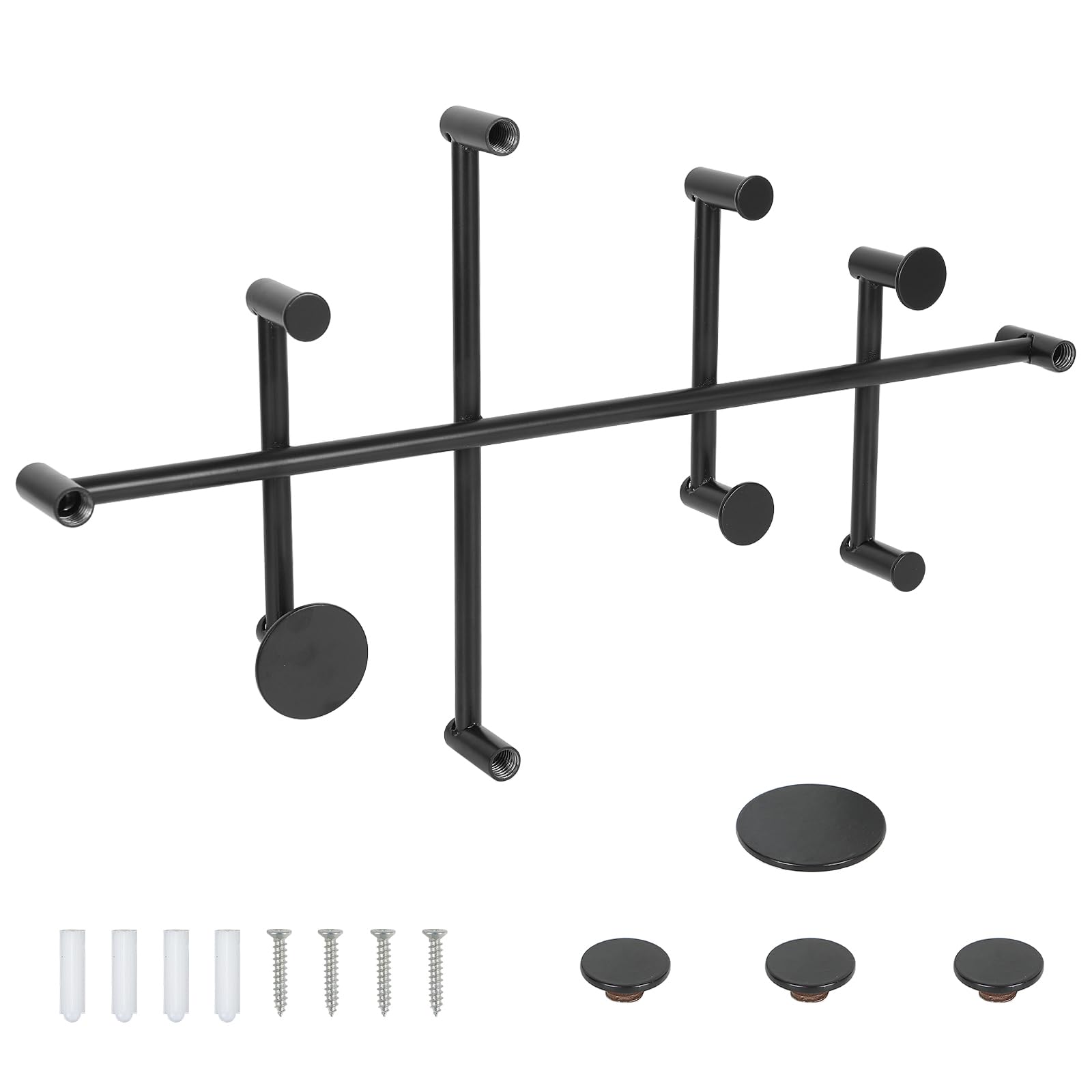 Appendiabiti da Parete e da Muro Moderno per Ingresso,Attaccapanni Elegante,Ideale per Mobili e Accessori d'Ingresso,Appendi Abiti per Muro per Ingresso,Soggiorno,Camera da letto (Nero)