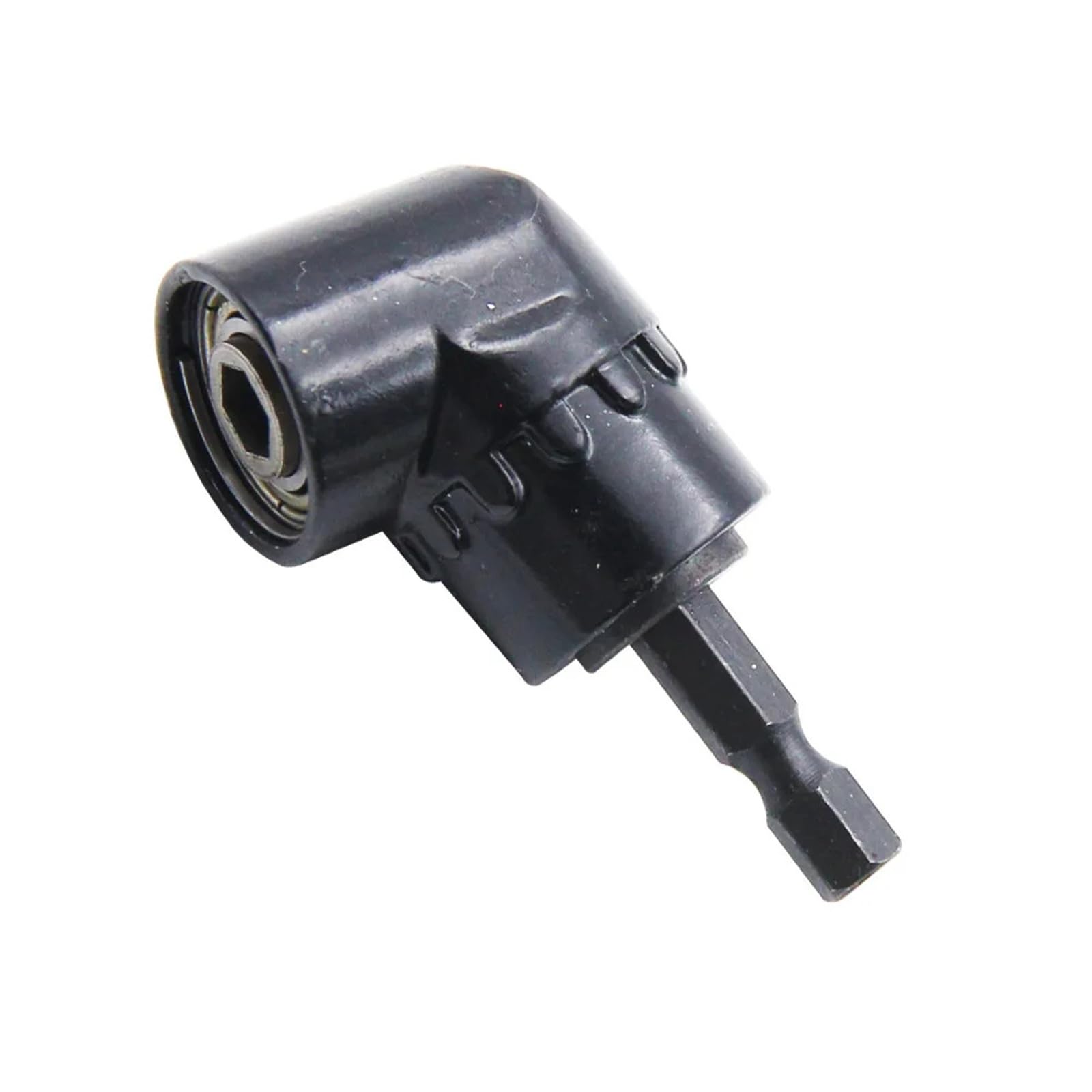 Adapter do uchwytu na wkrętak kątowy 105 stopni, regulowane końcówki, głowica do wkrętarki kątowej, 1 szt. (czarny)