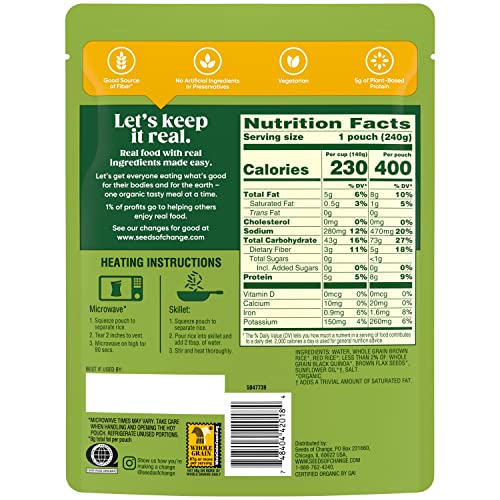 image for SEEDS OF CHANGE Organic Quinoa, Brown & Red Rice with Flaxseed, Organi