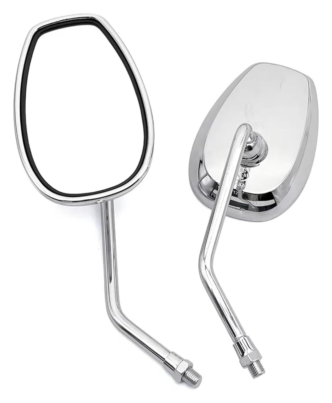 Retrovisores moto 10mm cromados para Suzuki GN 125 y scooter con diseño retro clasico 8
