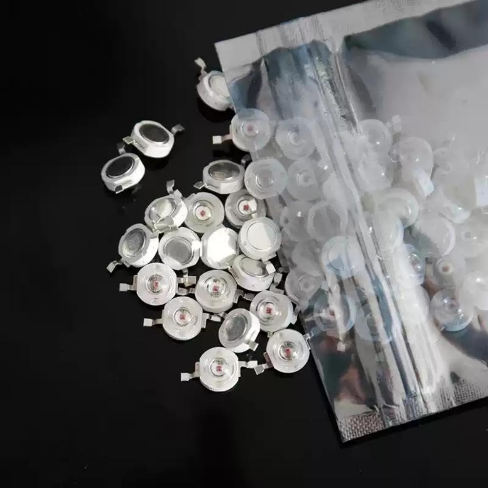 Chip LED ad alta potenza,per palco LED,luci, lampade fai-da-te,componenti degli emettitori di luce SMD Cob a intensità brillante Diodo (1W-100pcs/rosa)