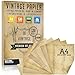 120 Blatt Altes Papier, Vintage DIN A4 bedruckbar - Urkunden Schatzkarten, Briefpapier - Bastel f&uuml;r Karten,Hochzeit, Adel Geschenke, Nostalgie Geburtstag Ritter und Piraten - DEUTSCHE PRODUKTION