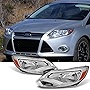 AKKON - For 2012-2014 Ford Focus Left Driver + Right Passenger Replacement Head Lights Front Lamps Assembly Pair