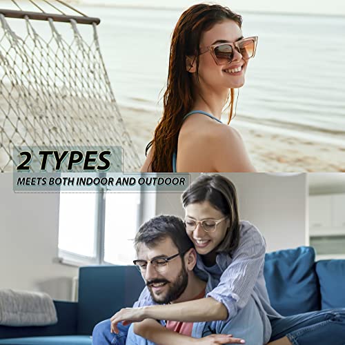 Racico 2 Pack Trendy Cat Eye Sunglasses & 3 Pack Computer Blue Light Blocking Glasses Bundle For Men Women #TOP5