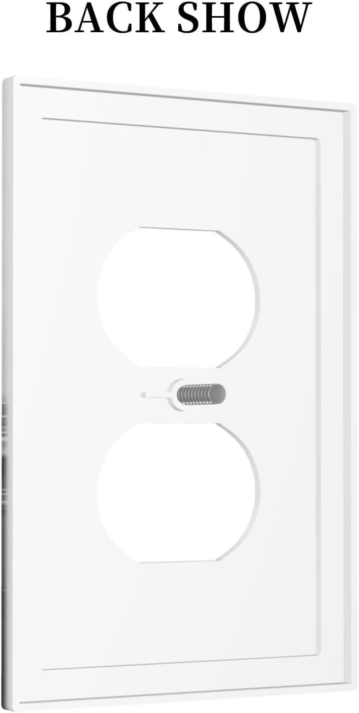 Decorative Outlet Covers Dog Reading Newspaper on Toilet 1 Gang Duplex Light Switch Cover Plate Wall Plates for Electrical Outlets Switchplate Faceplate for Bathroom Toilet Home Decor