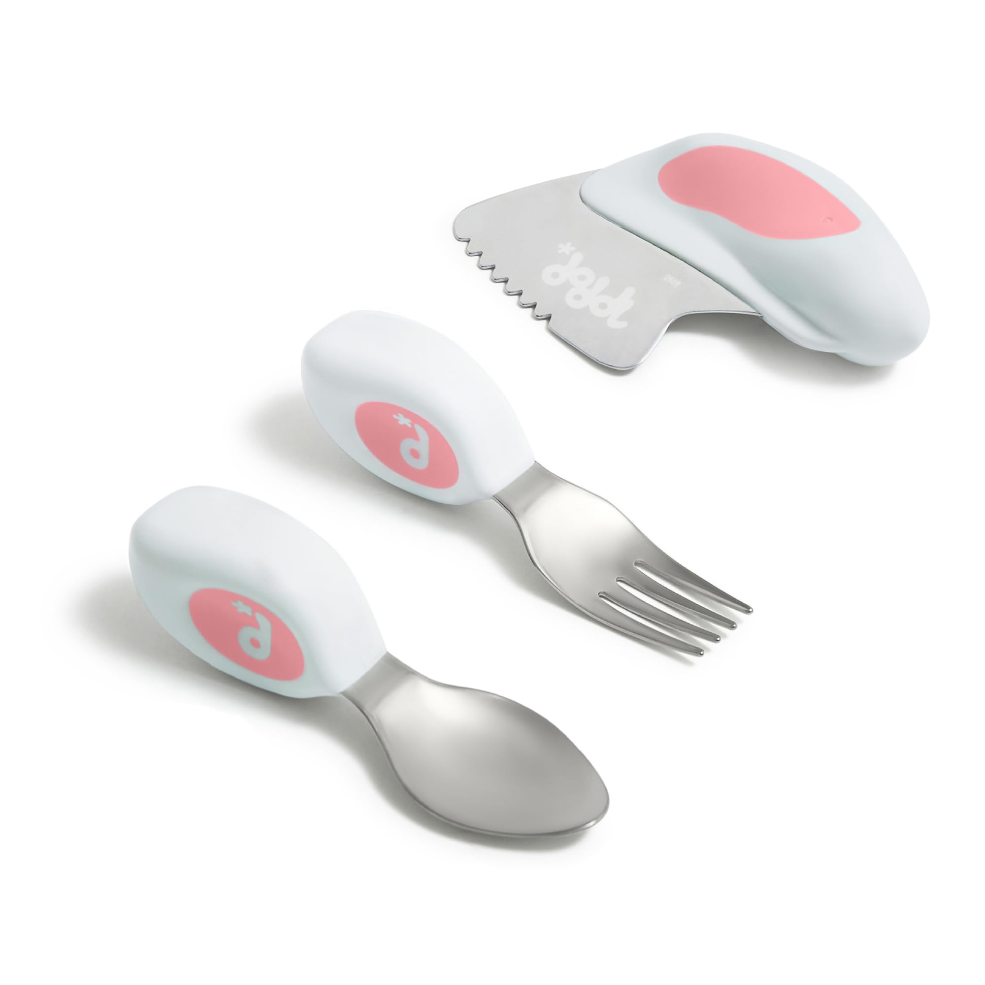 doddl Toddler Utensils, Ergonomic Fork Spoon and Knife Set for Self Feeding, Stainless Steel Silverware for 1-3 Year Olds, BPA Free, Dishwasher Safe (Indigo) — Amazon image 8