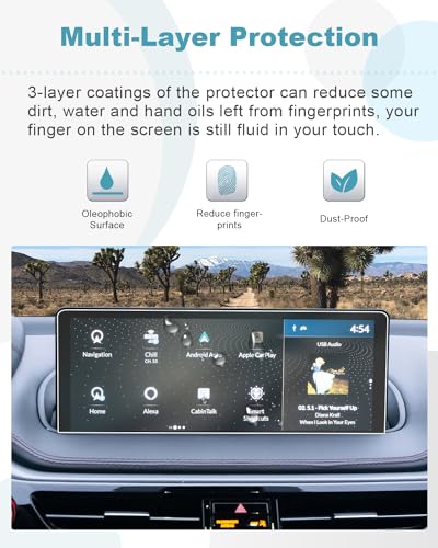 Image of CDEFG 2PCS for 2022-2024 Acura MDX 12.3-Inch Screen Protector for 2022 2023 2024 Acura MDX Accessories Center Touch Screen Guard HD Clarity Anti Scratch