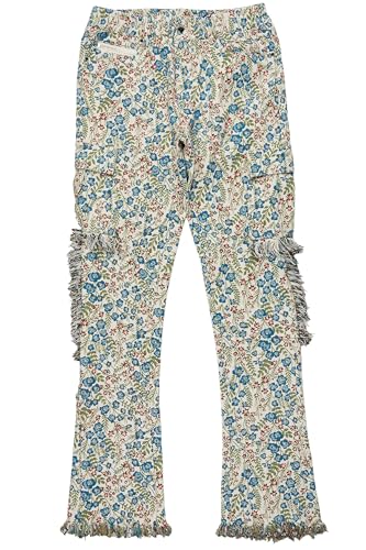 Men's Ayara Beige/Multi Slim Tapestry Flare Jean in2