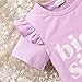 GRNSHTS Toddler Baby Kid Girls Big Sister Outfits Short Sleeve T-Shirt Top+Butterfly Tutu Skirt with Headband Clothing Set (Butterfly Purple, 2-3T)