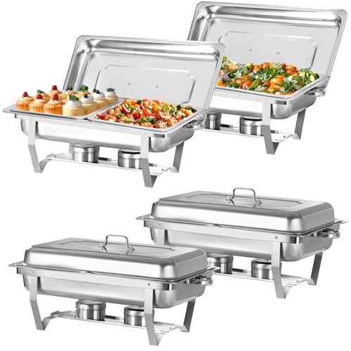 Rectangular Chafing Dish Buffet Set with 8 Pans