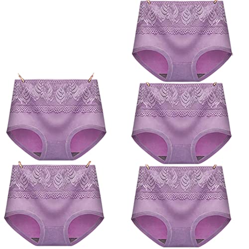 Femmes Full Coverage Briefs culottes coton respirant dentelle grande taille 1677C