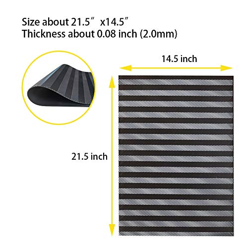 Image of Unikstep, Rubber Sheet, 21.5 inchx14.5 inch, Thick 0.08 inch, for Shoe Sole Heel Repair, Furniture Pad, Vibration Reduce, DIY Gasket Seal Pad, Floor Anti Slip Cushion (Black Color V Pattern)