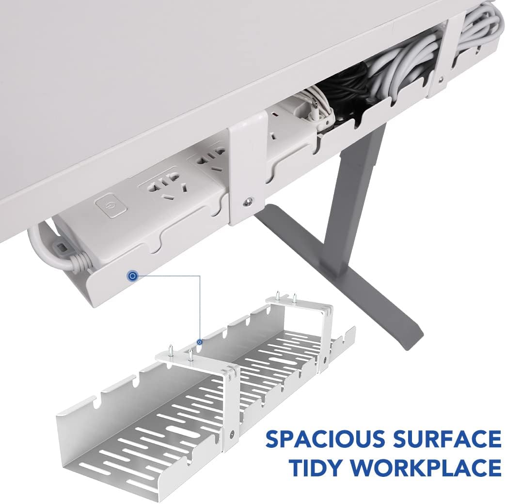 SANODESK Cable Duct Desk Cable Management Cable Tray Flexible and Space