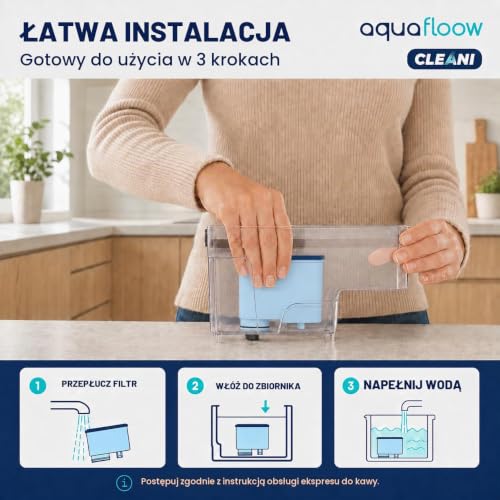 Aquafloow Filtr Wody Zapasowy – Pasuje do Ekspresów Philips® AquaClean® CA6903/10, CA6903/22 oraz ekspresów kompatybilnych z Saeco LatteGo, Seria 2200/3200/5400 i PicoBaristo – Filtr Antykamienny (6x)