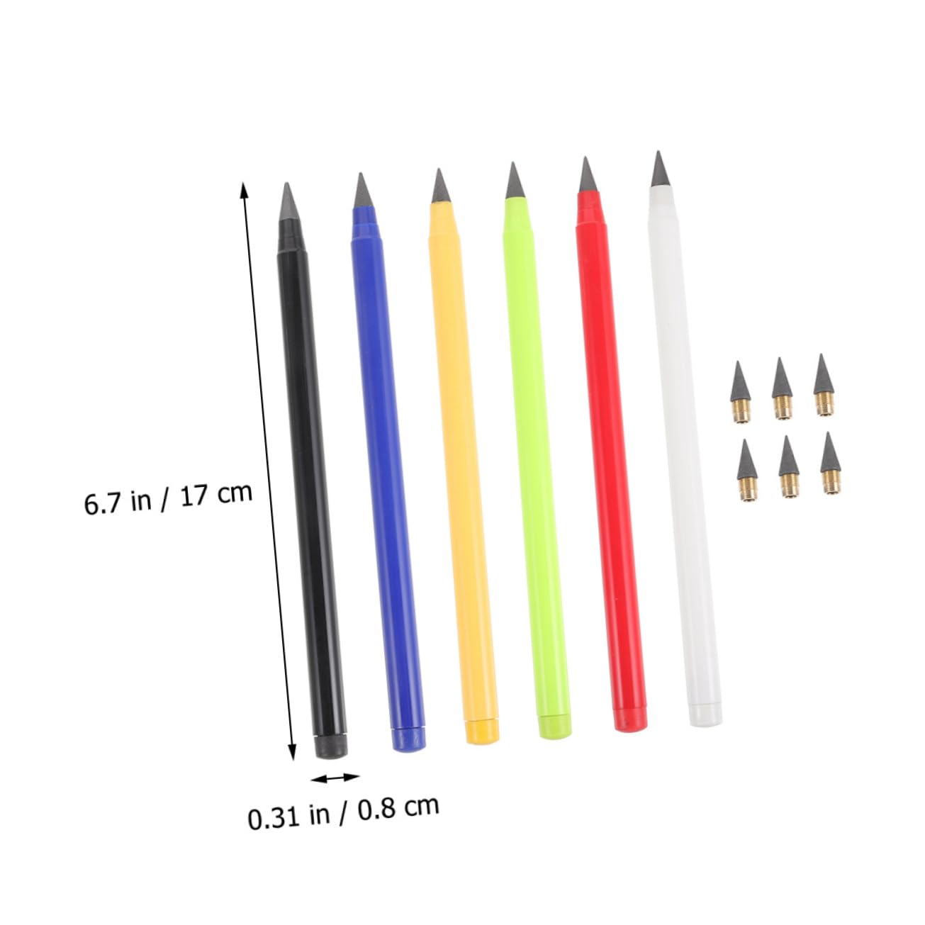 FRCOLOR 5 Sätze künstler stifte Künstler-Bleistift Nicht-spitzbarer Bleistift Nachhaltiger Bleistift Mini-Bleistifte Baubleistift Radierstift keine Bleistiftspitzen löschbare Stifte Gummi