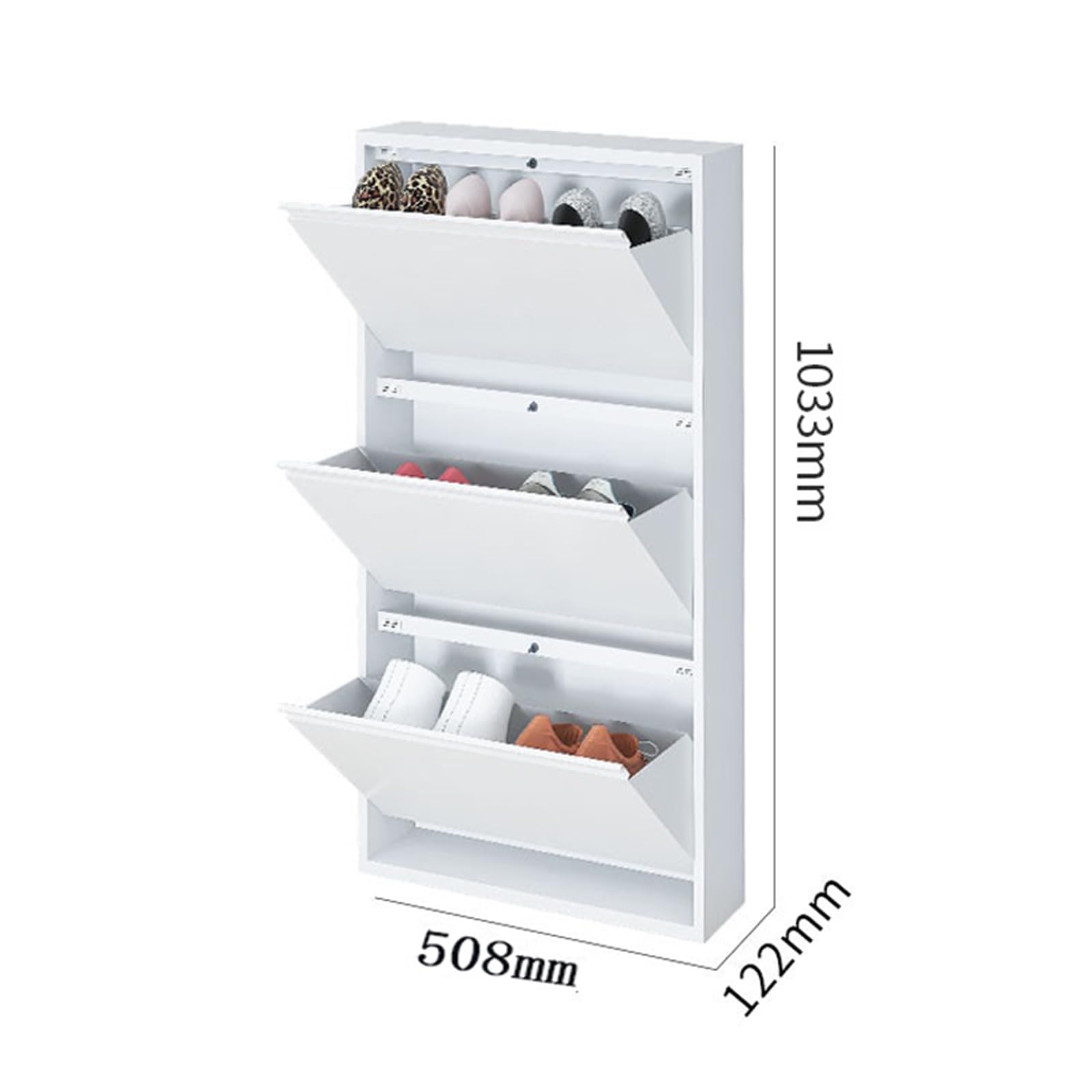 インド履物ラック 送料無料】 スリッパシューズラック 下駄箱 中棚付き 3列3段 9人