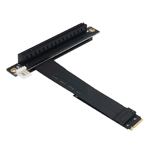 HLT Cable de extensión M.2 NGFF NVMe Key M a PCIe 3.0 X16 (ranura PCI-E en ángulo recto de 90°)