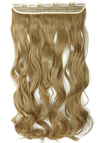 Vktech Width 25cm Lady Sexy Stylish Long Curl Wavy Clip-on Hair Extension