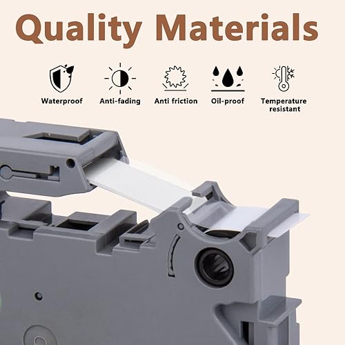 Vista 133 de Hehua Tze - Cinta negra laminada de 0.945 in y 0.94 pulgadas compatible con Brother P-Touch TZe-354 TZe354 TZ-354 TZ354 etiqueta para Ptouch PT D600